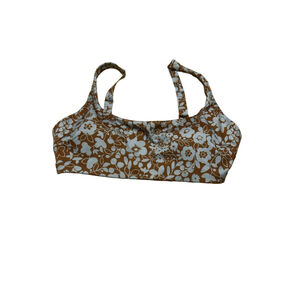NWT Everlane Nyle Squareneck bikini top in floral size XXS